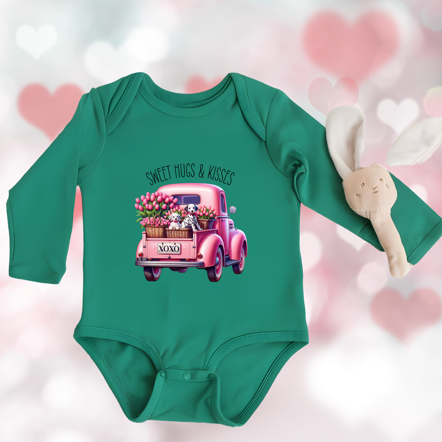 Sweet Hugs & Kisses Long Sleeve Onesie