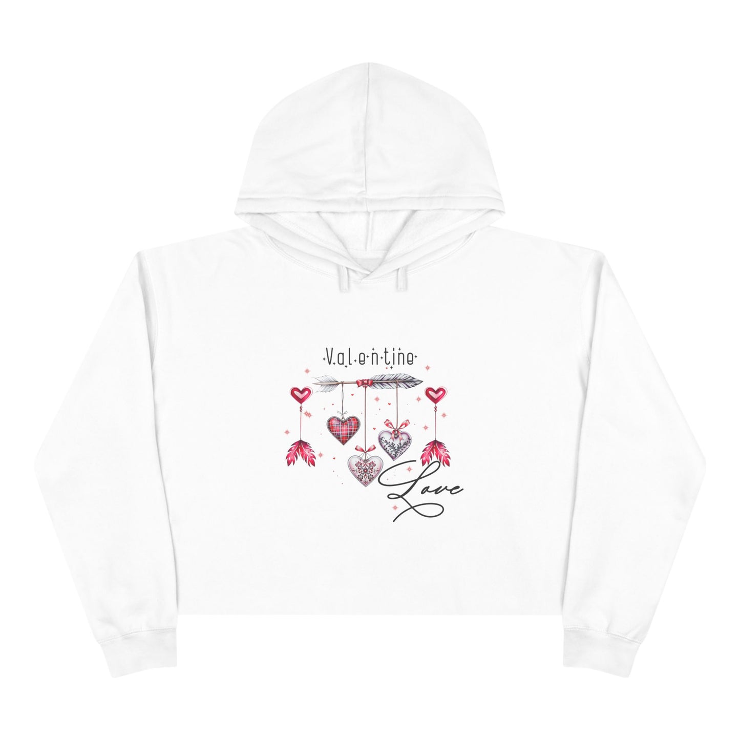 Valentine Love Crop Hoodie