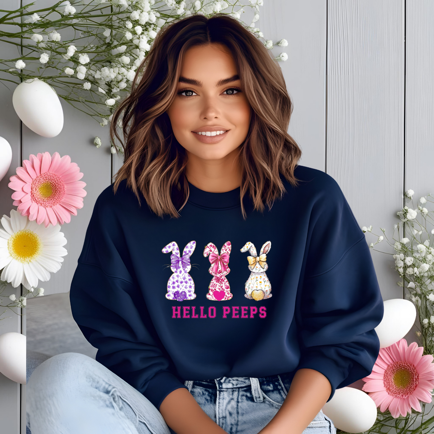 Hello Peeps Crewneck Sweatshirt