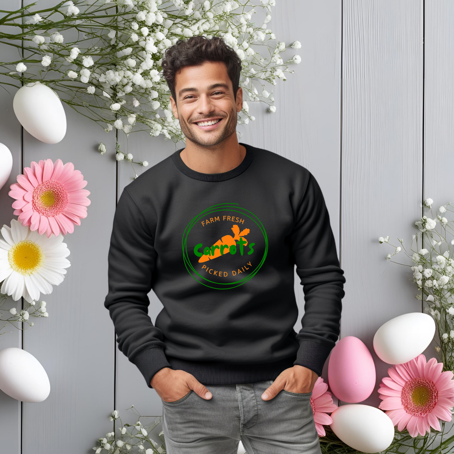 Farm Fresh Carrots Crewneck Sweatshirt