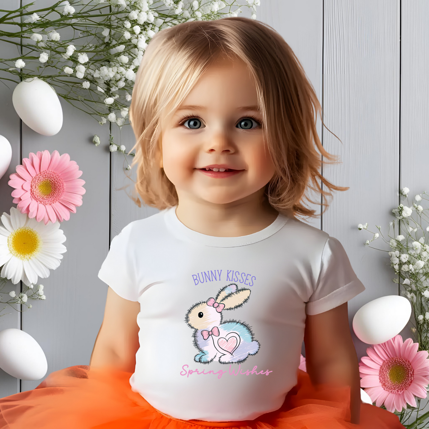 Bunny Kisses, Spring Wishes Toddler T-Shirt