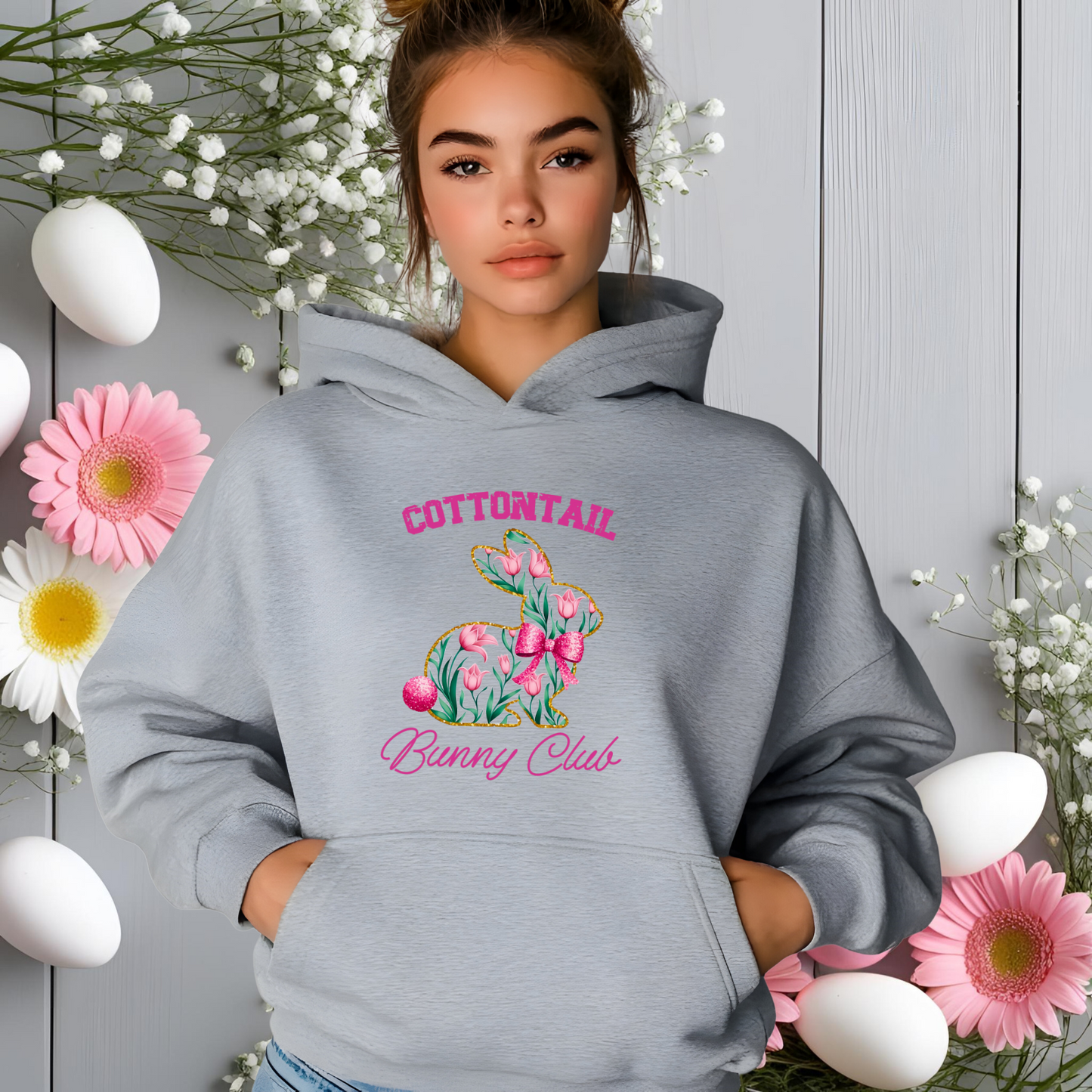 Cottontail Bunny Club Pullover Hoodie