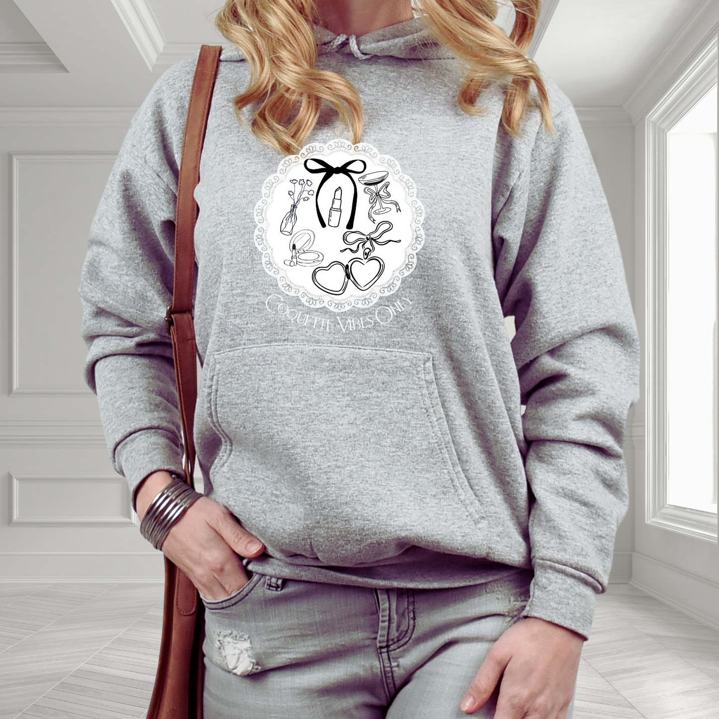 Coquette Vibes Only Pullover Hoodie