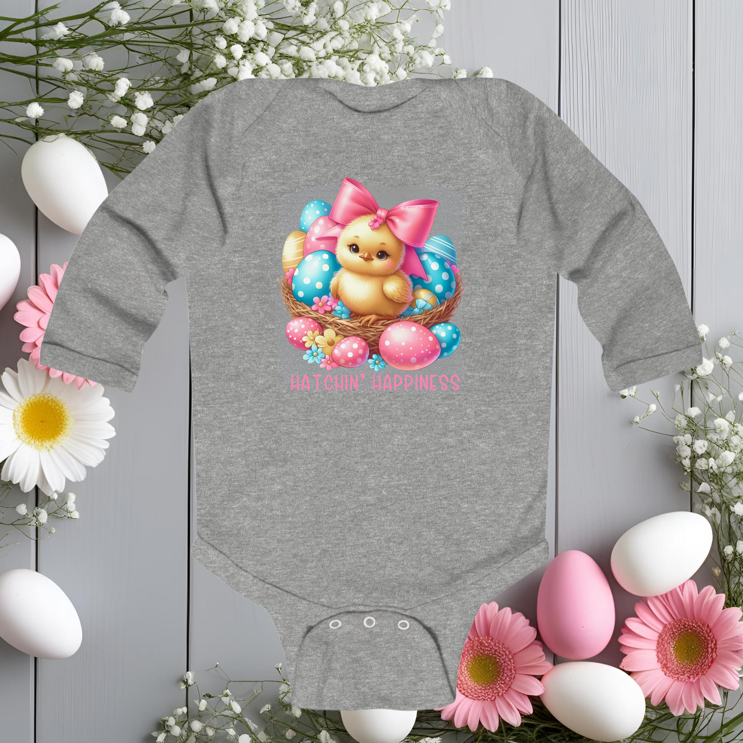 Hatchin’ Happiness Infant Long Sleeve Onesie