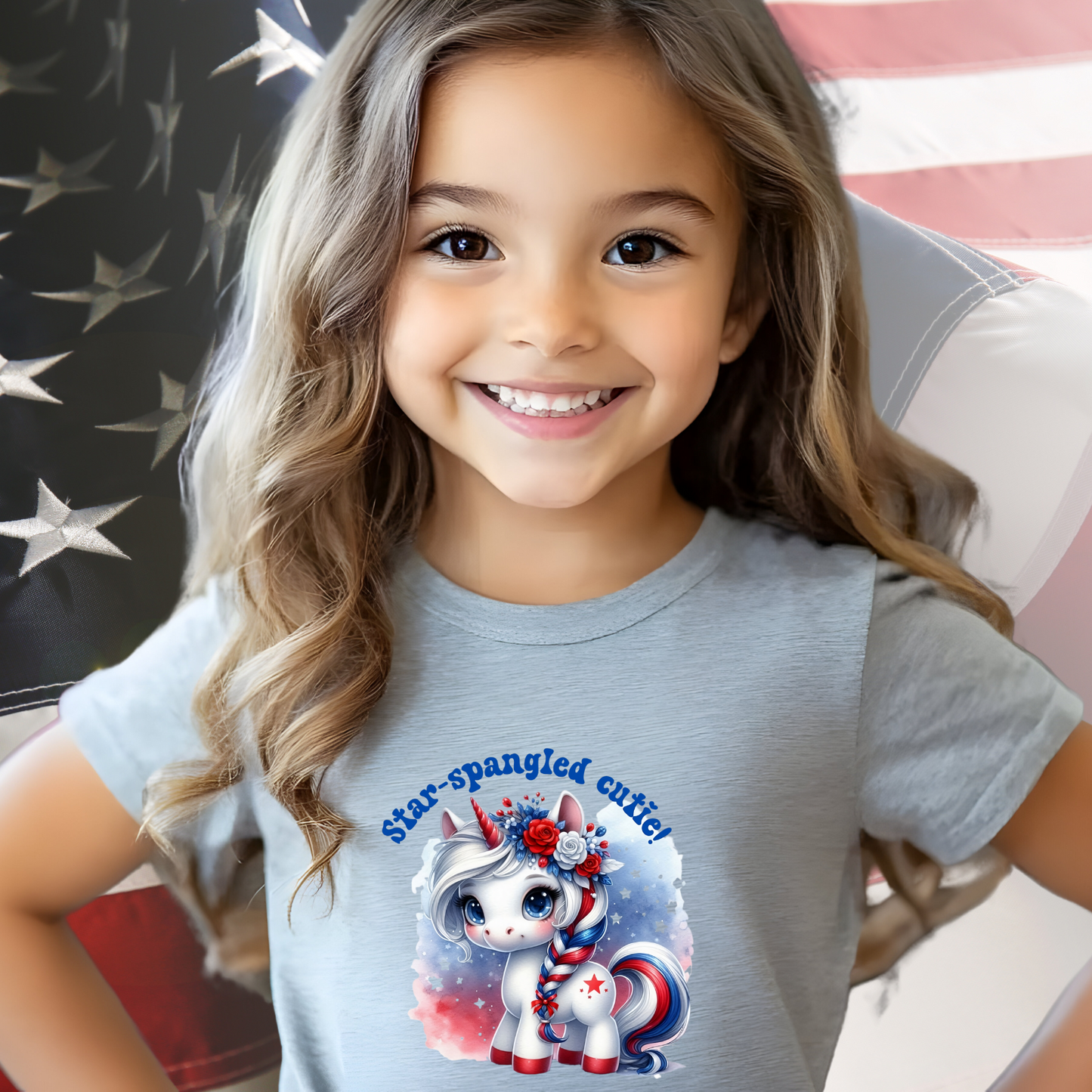 Star-Spangled Cute Kid's T-Shirt