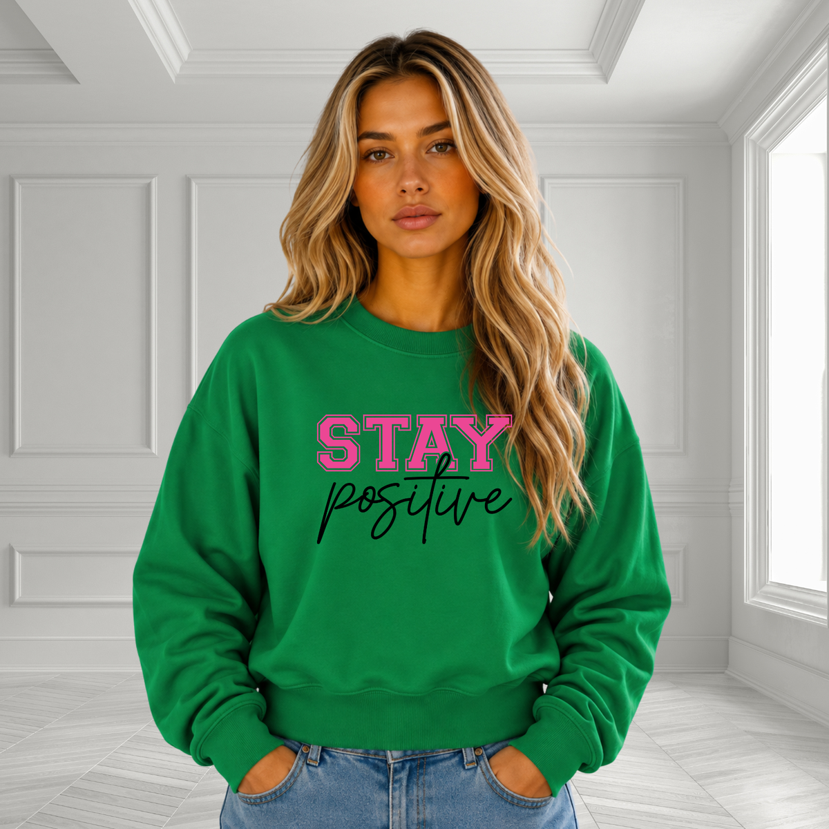Stay Positive Crewneck Sweatshirt