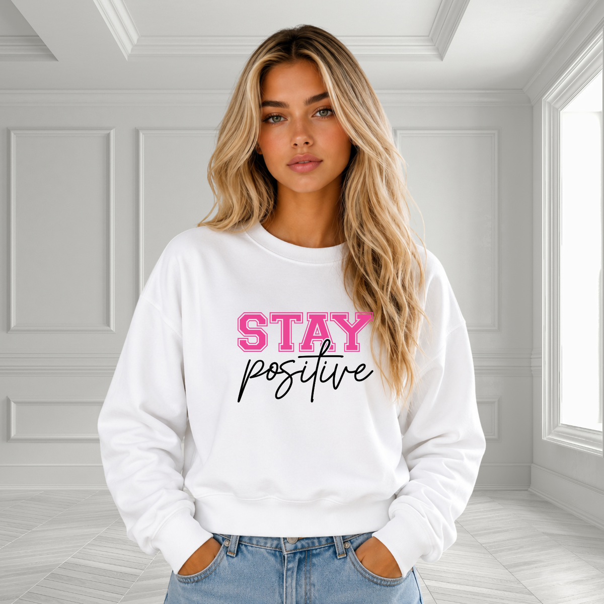 Stay Positive Crewneck Sweatshirt