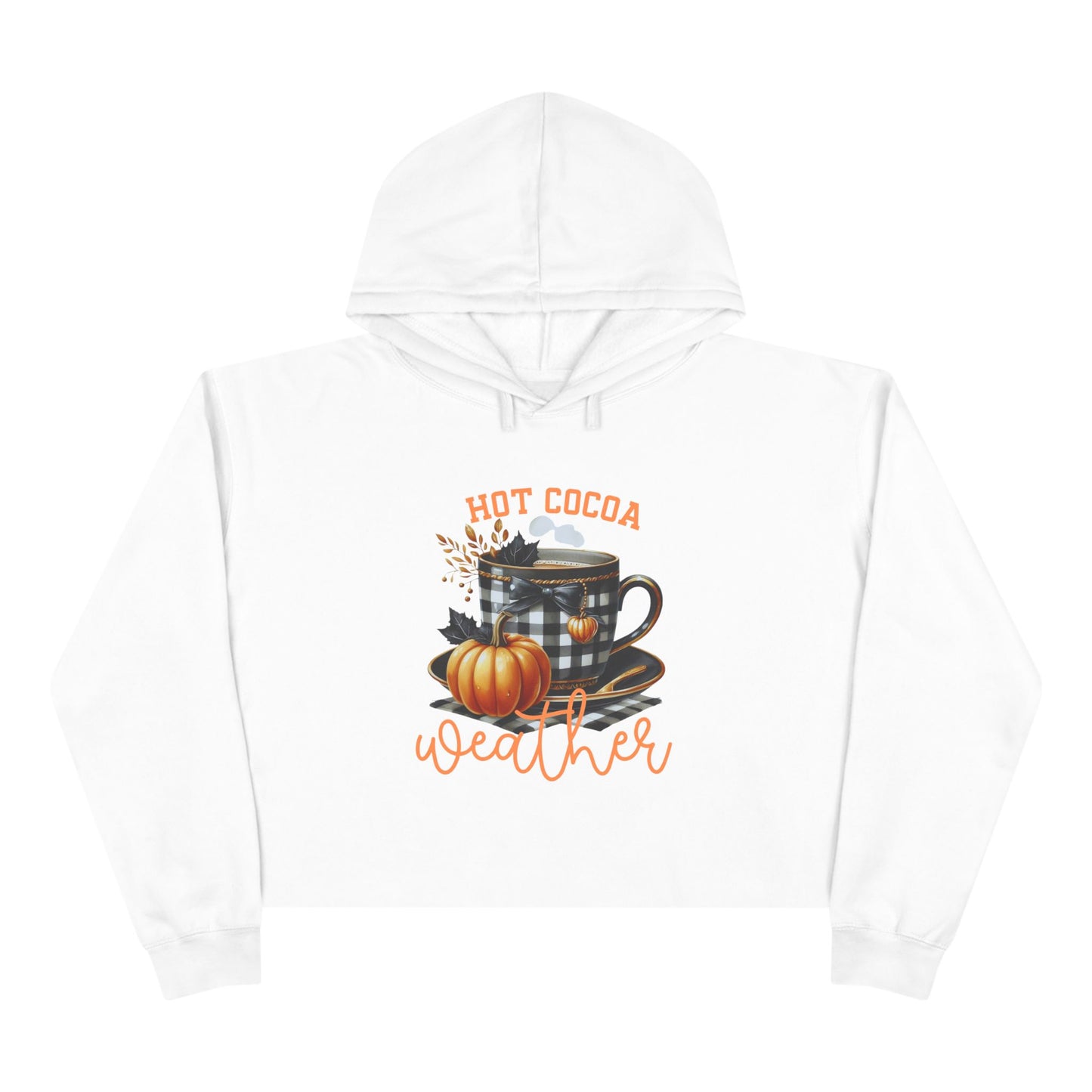 Hot Cocoa Weather Crop Hoodie