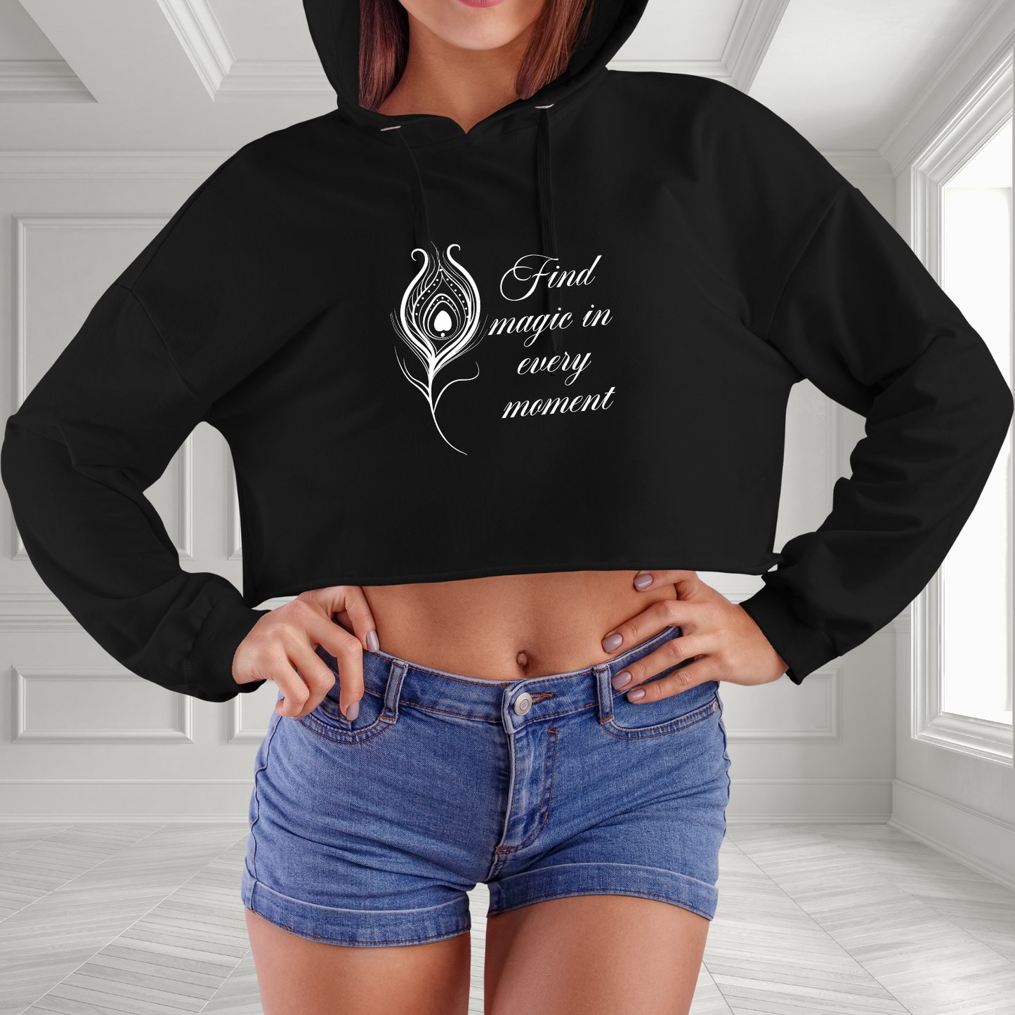 Find Magic in Every Moment Crop Hoodie