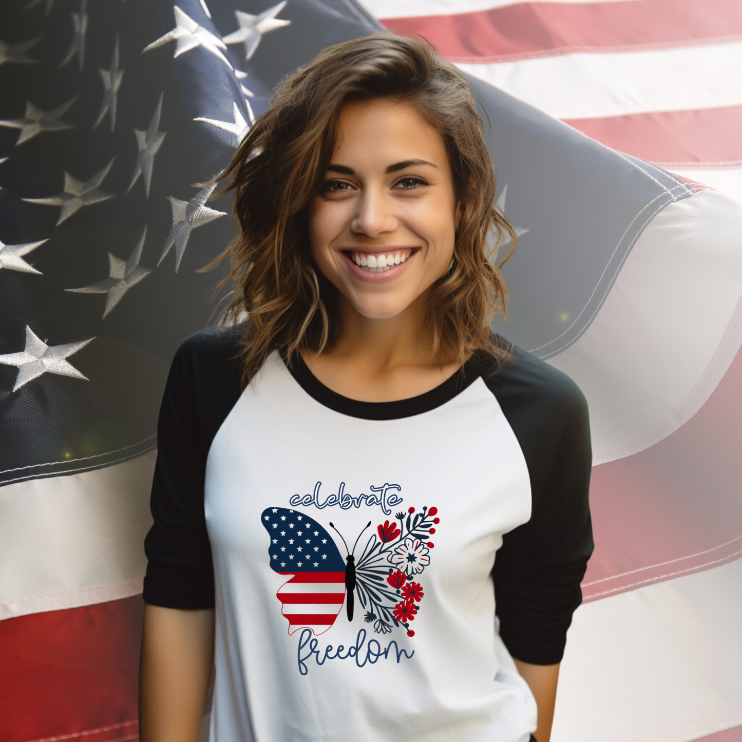 Celebrate Freedom Baseball Tee