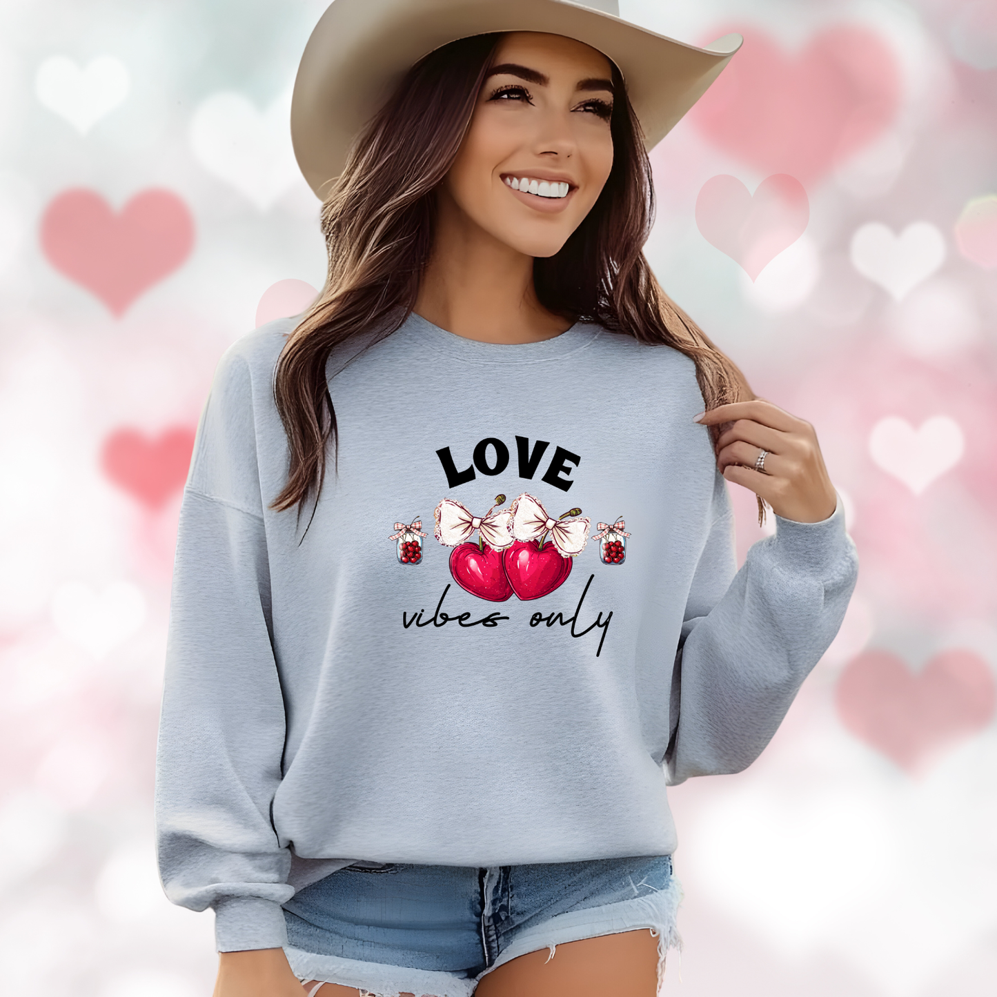 Love Vibes Only Crewneck Sweatshirt