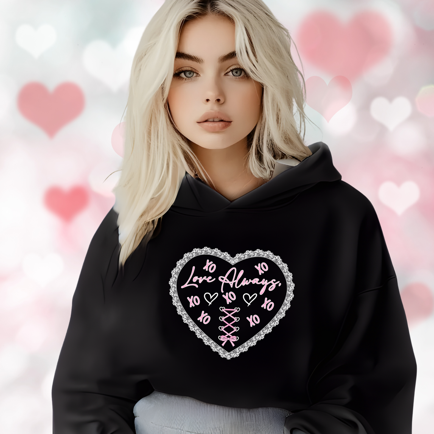 Love Always Crop Hoodie