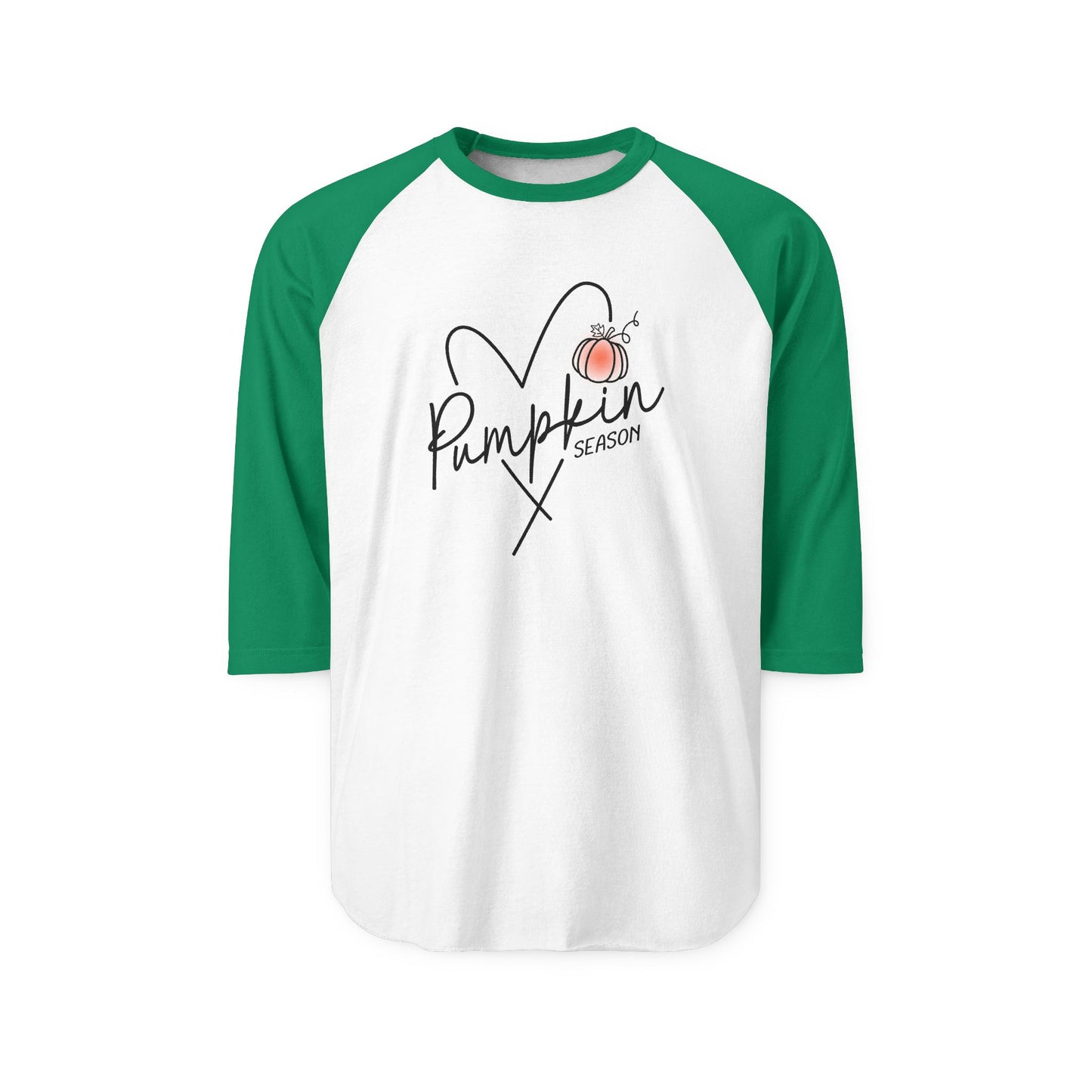 Pumpkin Season Heart Baseball Tee