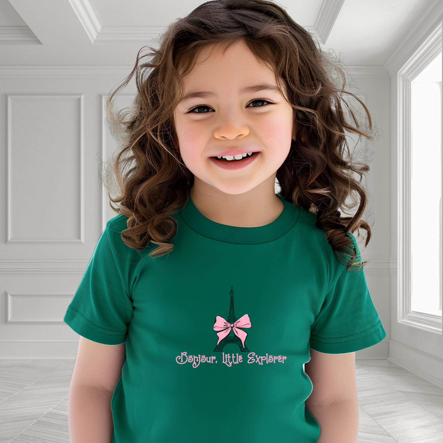 Bonjour, Little Explorer Kid's T-Shirt