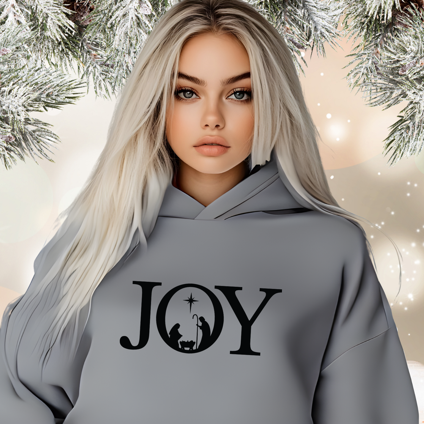Christmas Joy Crop Hoodie