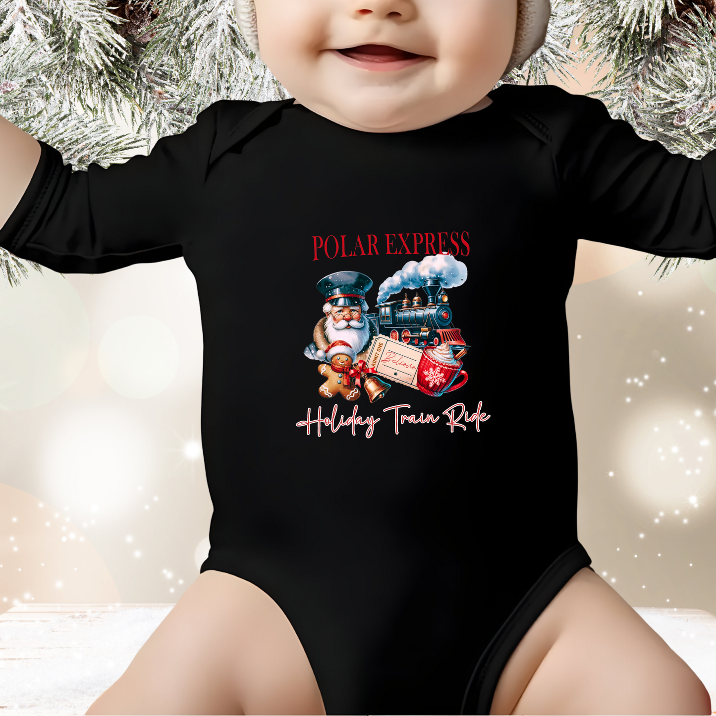 Polar Express Infant Long Sleeve Onesie