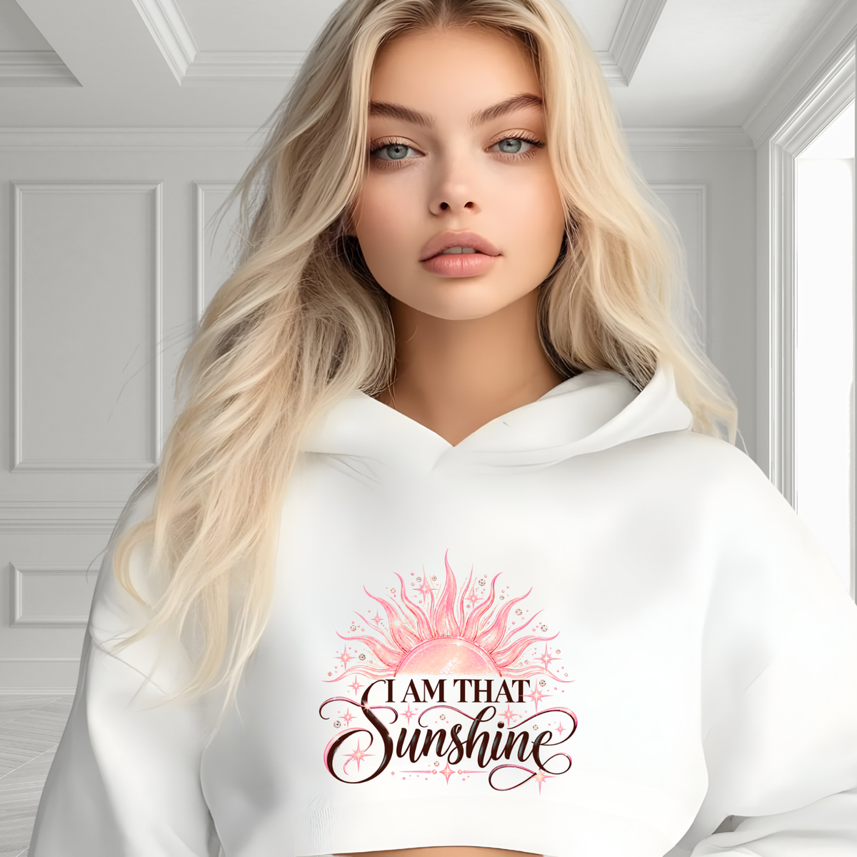 I Am That Sunshine Crop Hoodie