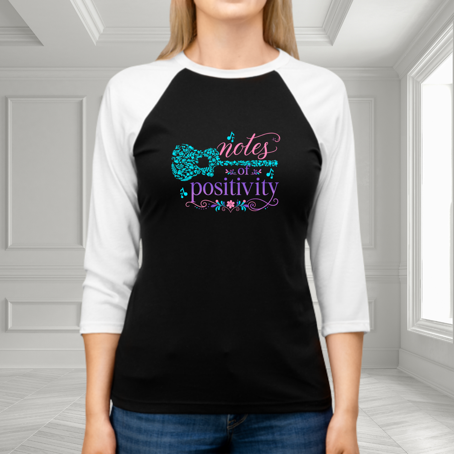 Notes Of Positivity Baseball Tee