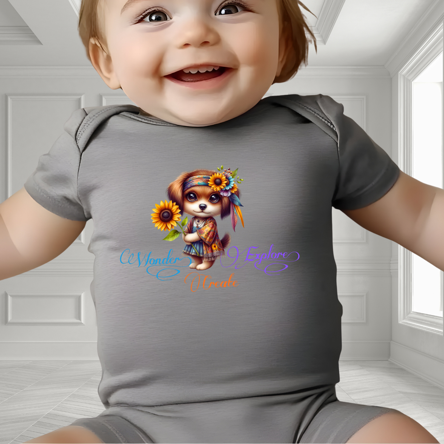 Wonder, Explore, Create Infant Short Sleeve Onesie