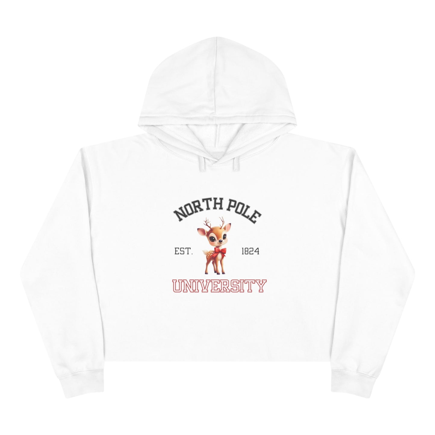 North Pole University Crop Hoodie