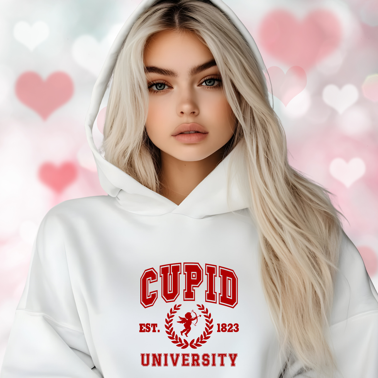 Cupid University Crop Hoodie