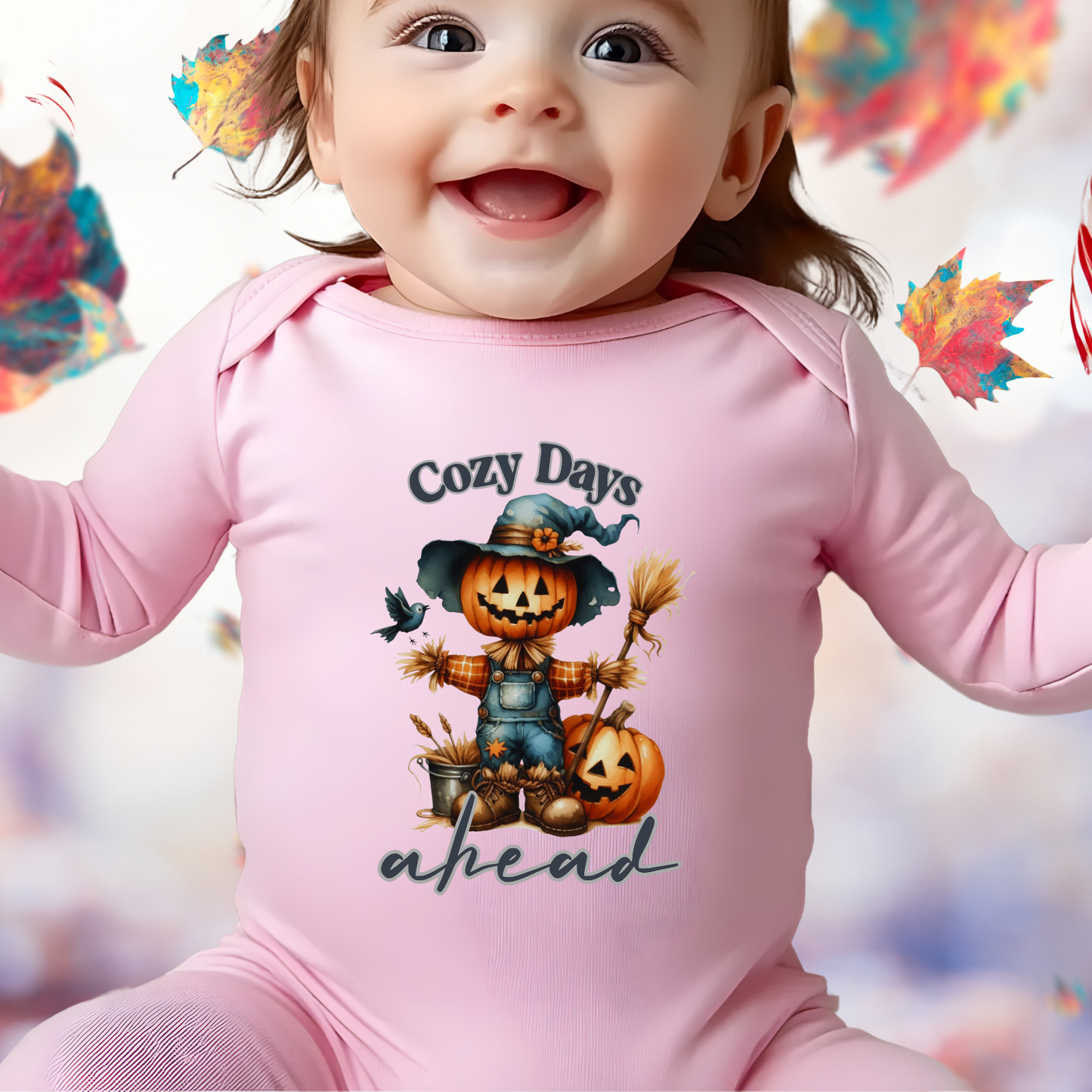 Cozy Days Ahead Infant Long Sleeve Onesie
