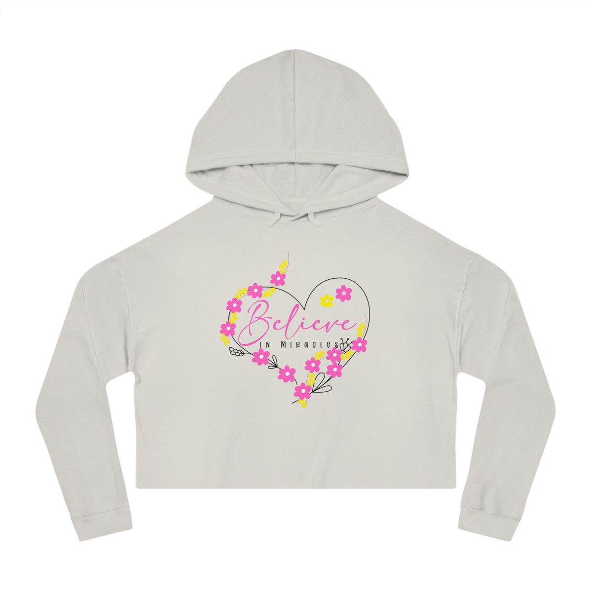 Believe In Miracles Crop Hoodie