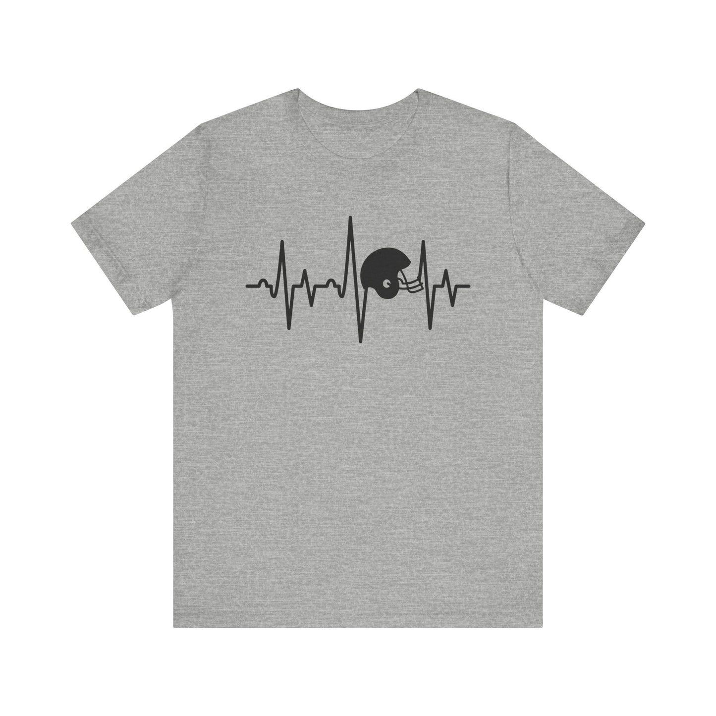 Football Helmet Heartbeat T-Shirt