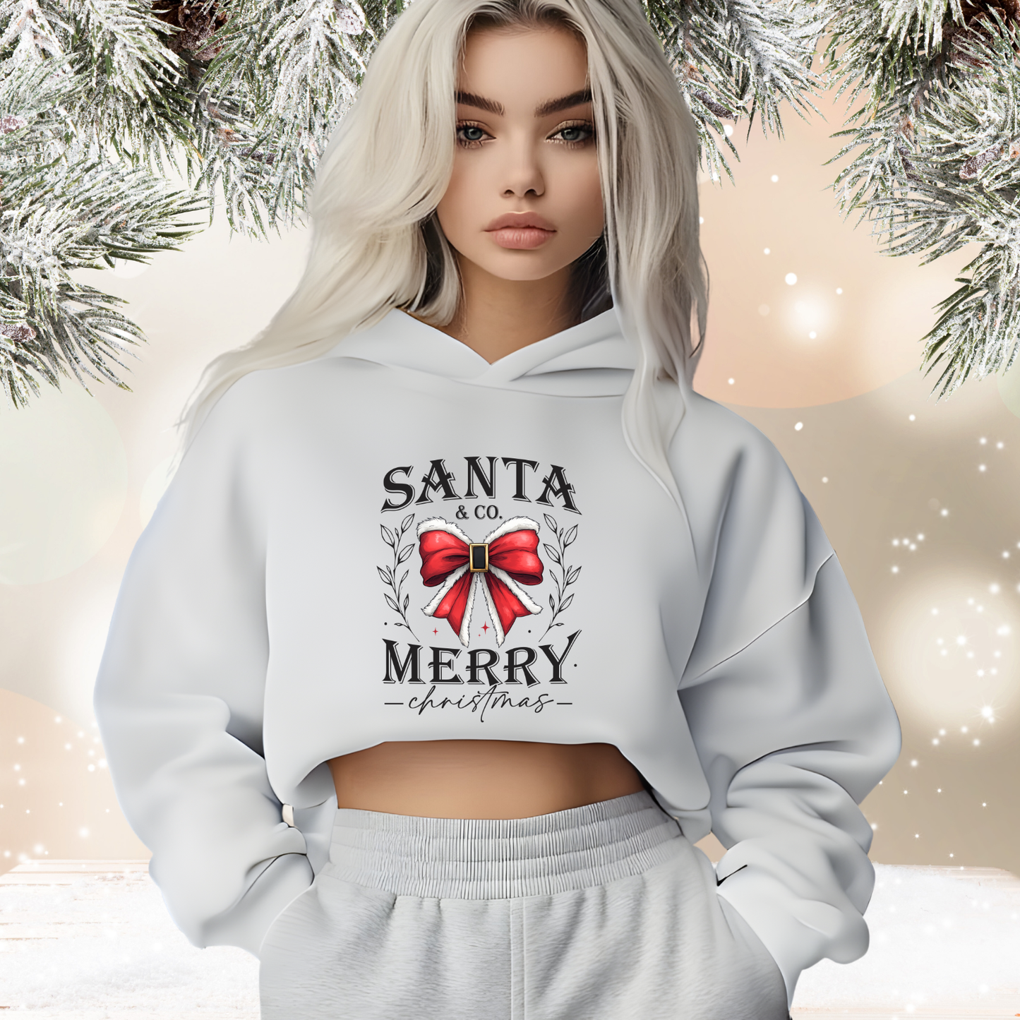 Santa & Co. Crop Hoodie