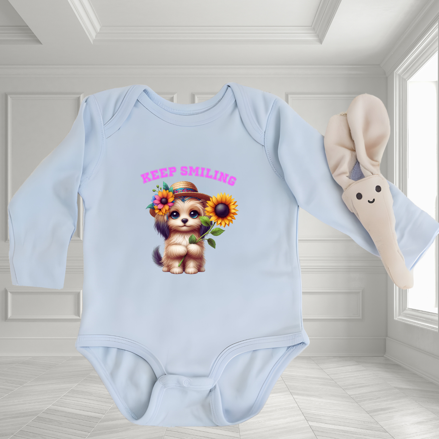 Keep Smiling Infant Long Sleeve Onesie