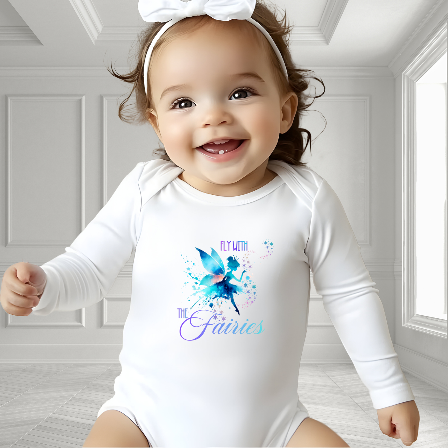 Fly With The Fairies Infant Long Sleeve Onesie