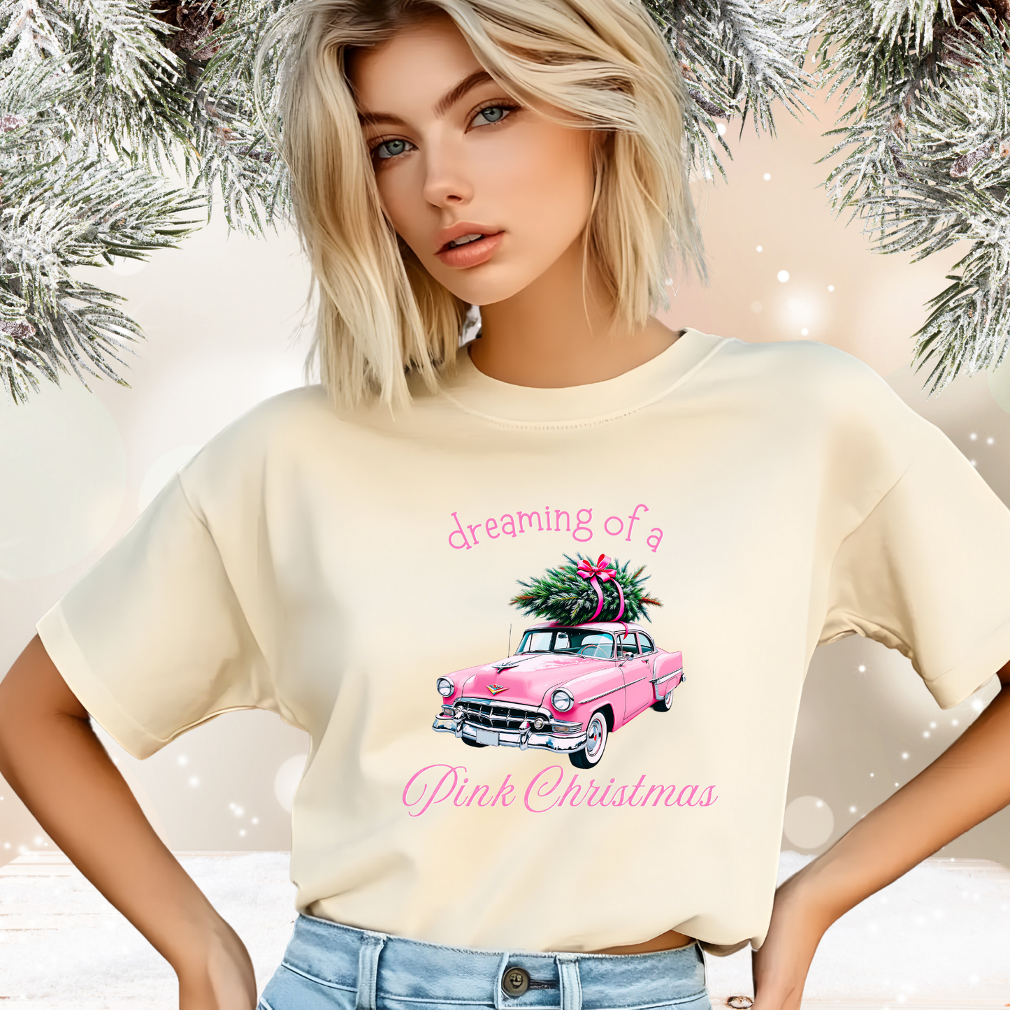 Dreaming Of A Pink Christmas T-Shirt
