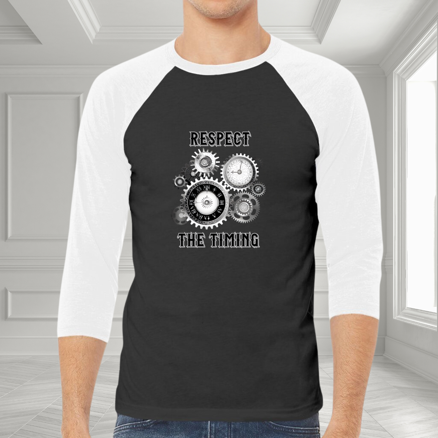 Respect The Timing Baseball Tee