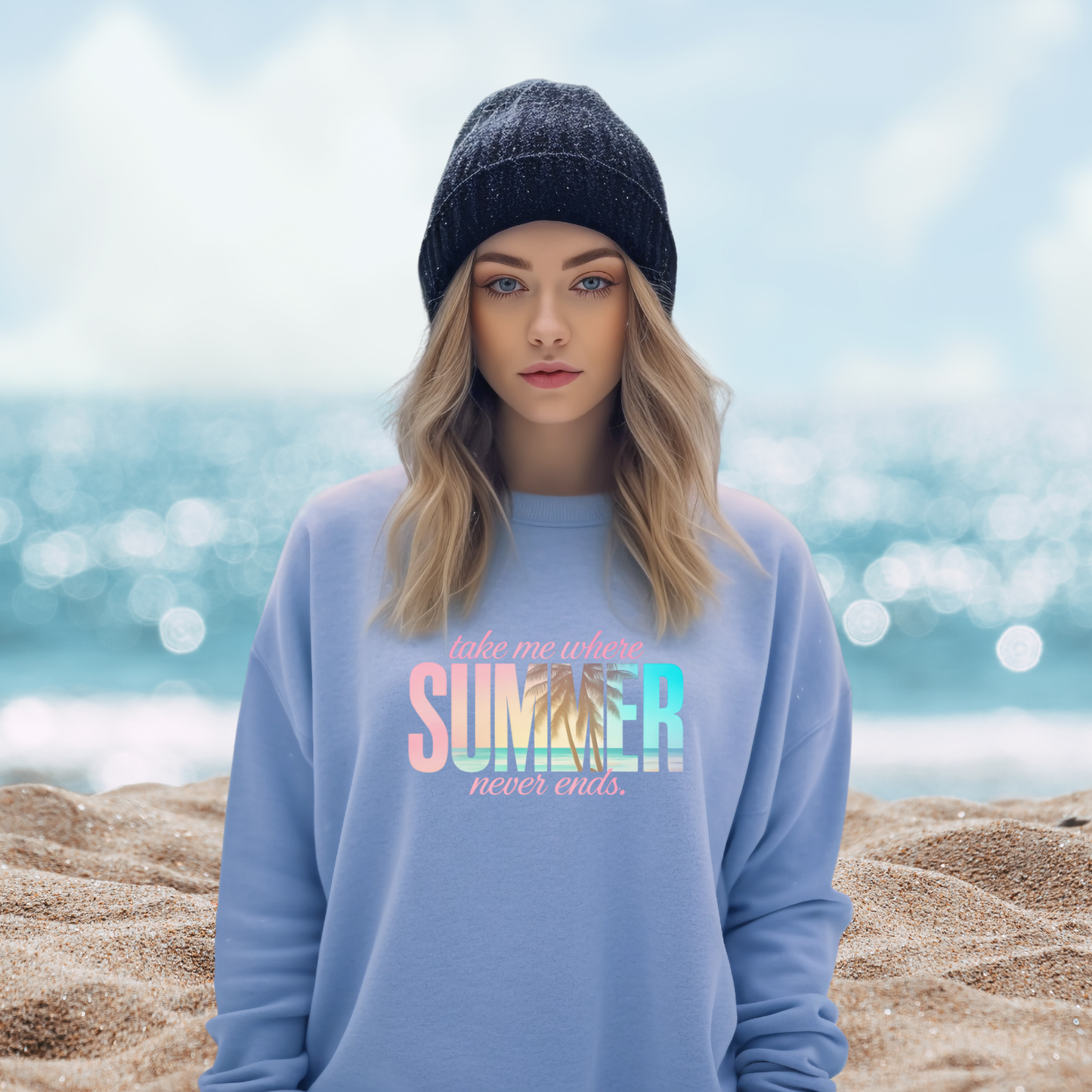Where Summer Never Ends Crewneck Sweatshirt