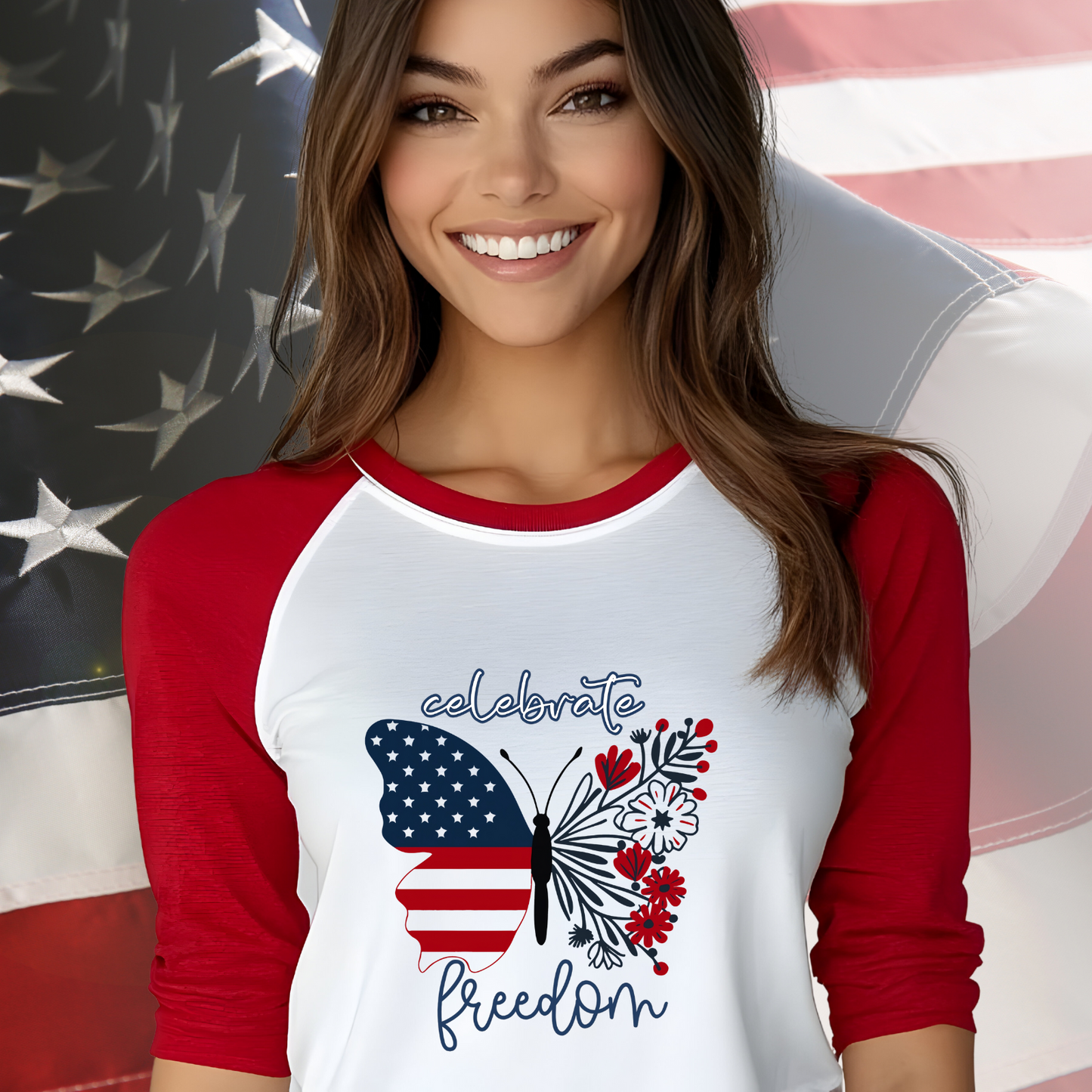 Celebrate Freedom Baseball Tee