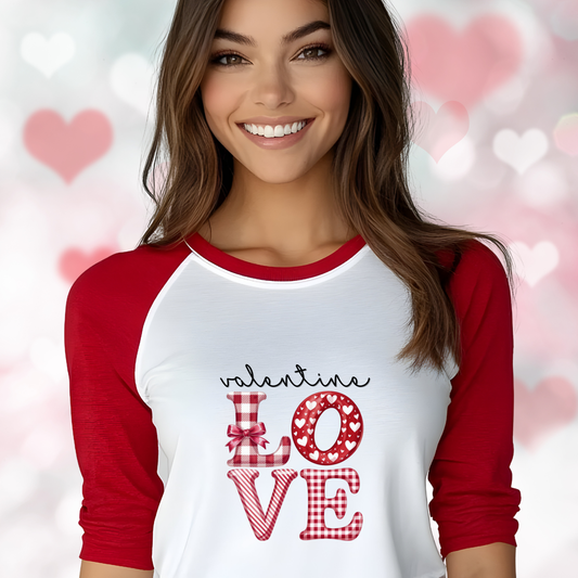 Valentine Love Baseball Tee