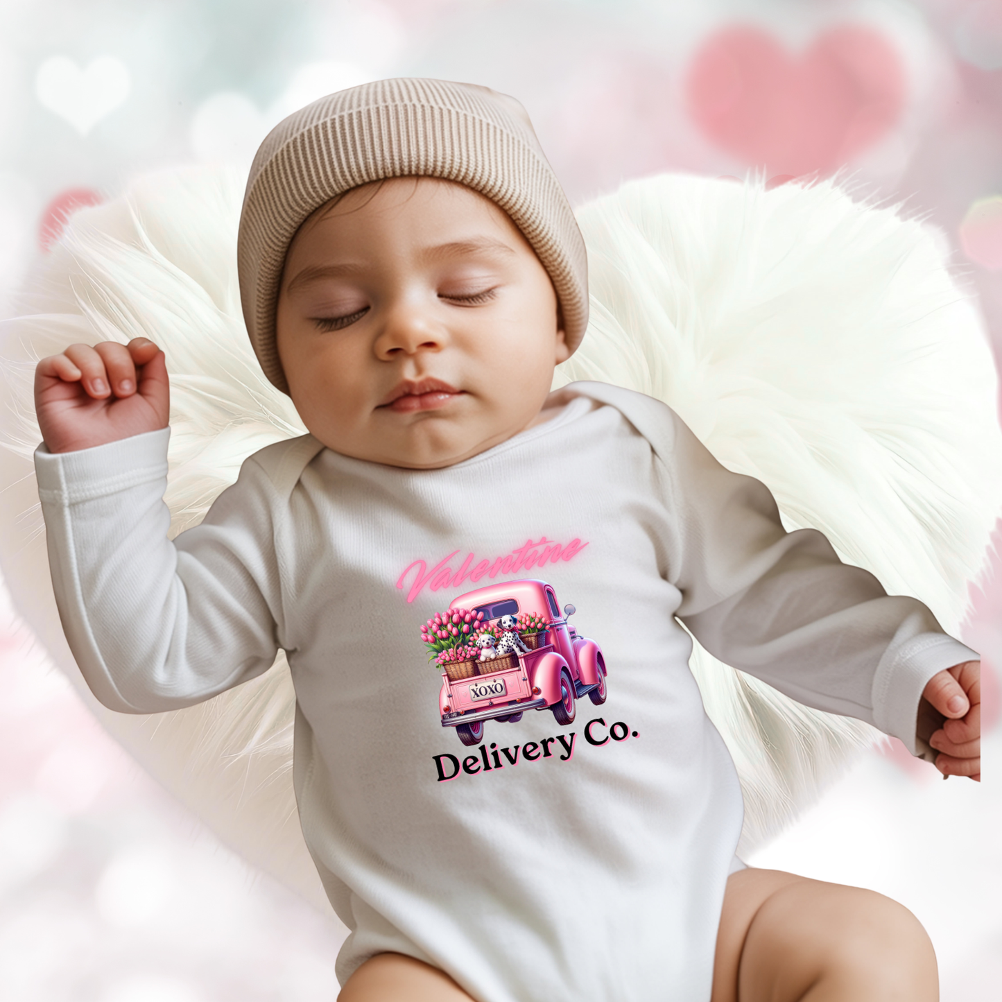 Valentine Delivery Co. Infant Long Sleeve Onesie