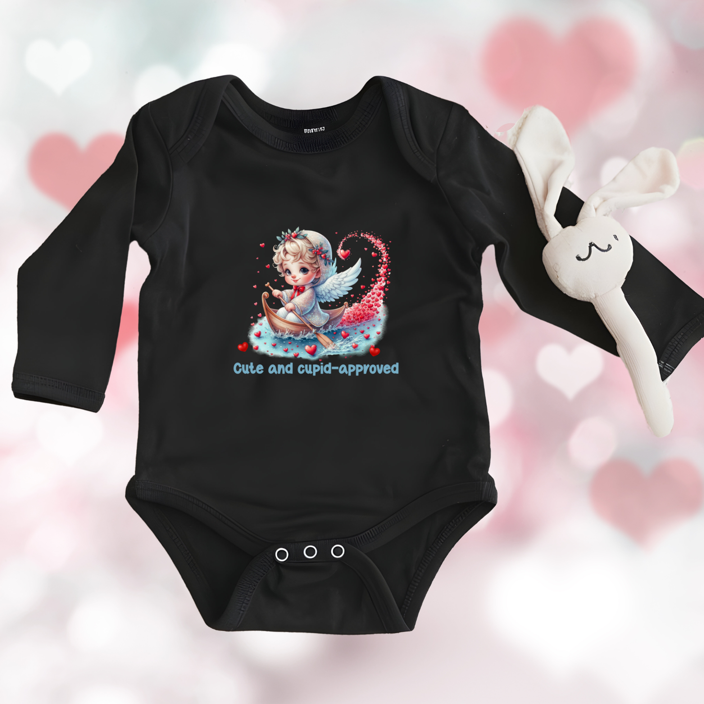 Cute And Cupid Approved Infant Long Sleeve Onesie