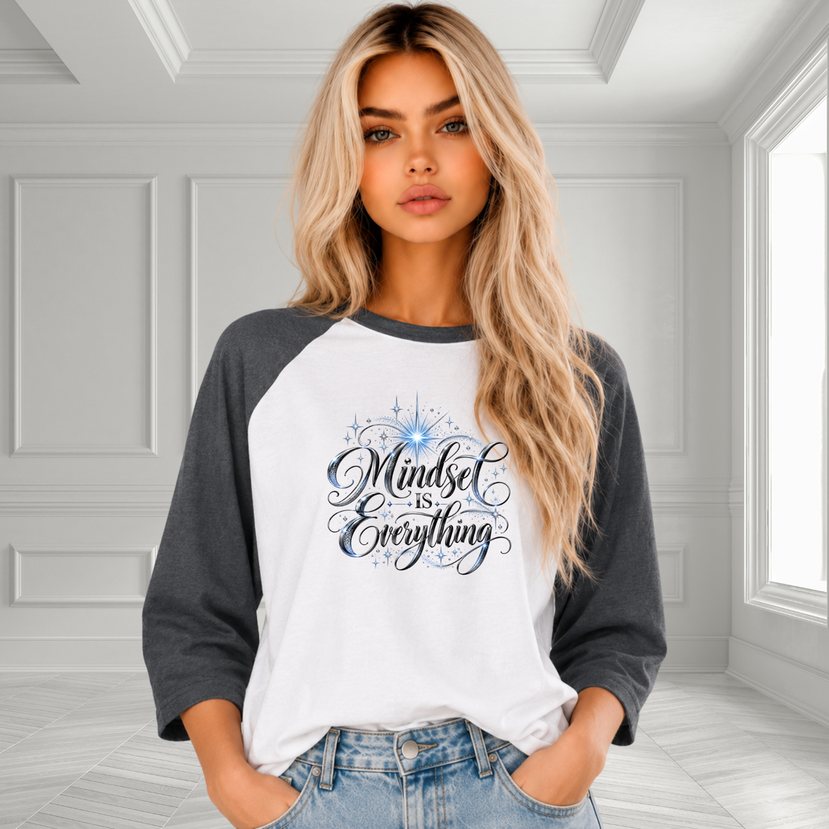 Mindset Is Everything Baseball Tee