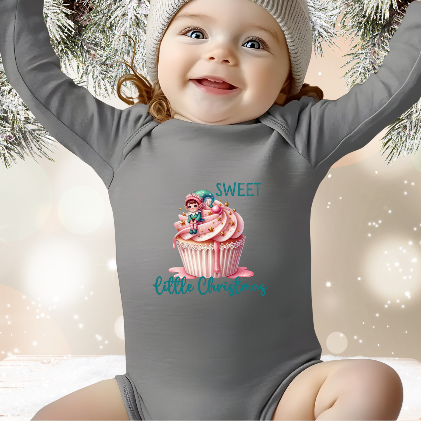 Sweet Little Christmas Infant Long Sleeve Onesie
