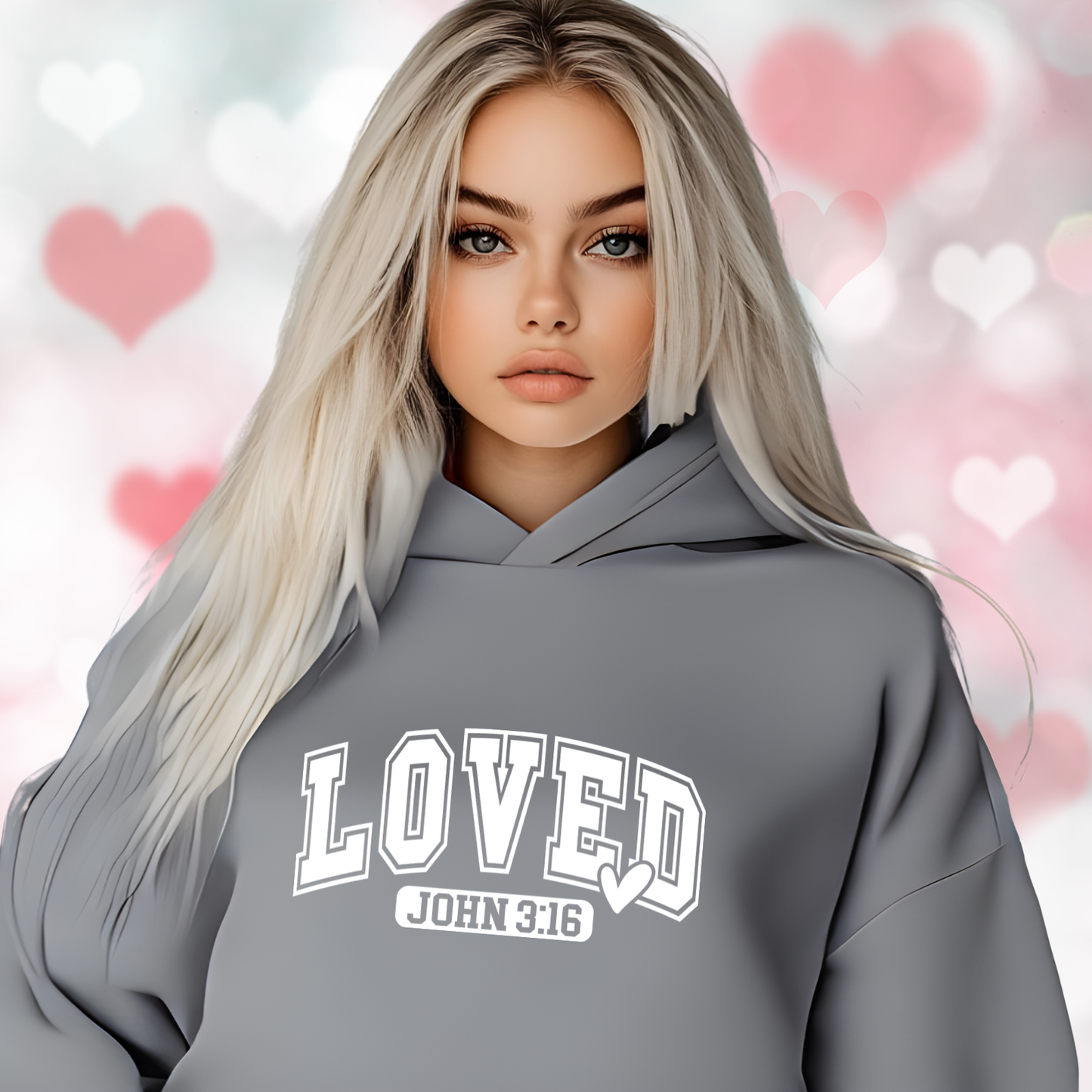 Loved John 3:16 Crop Hoodie