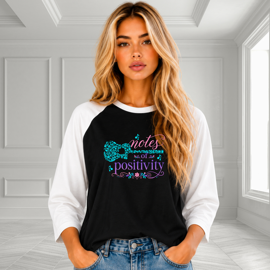 Notes Of Positivity Baseball Tee