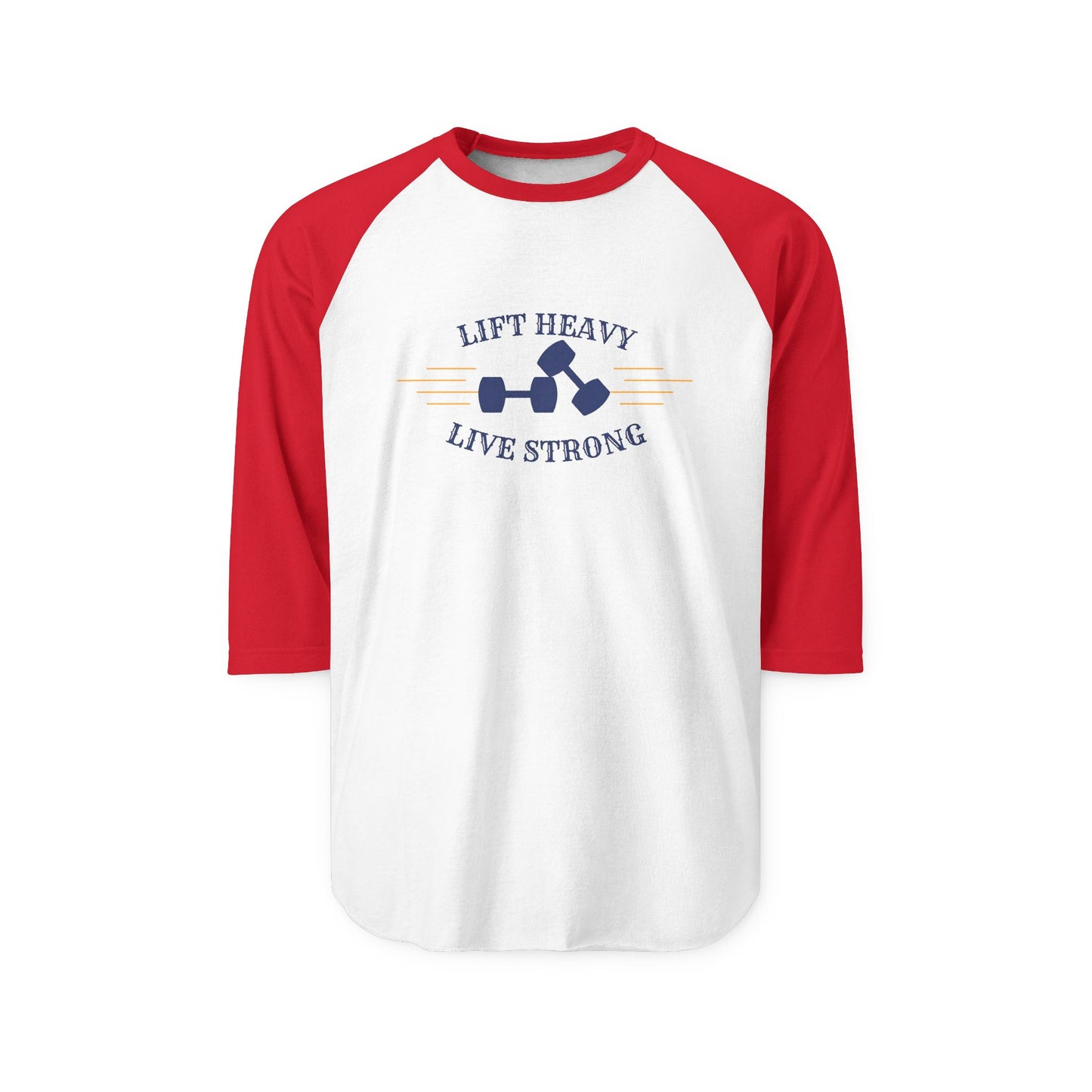 Lift Heavy Live Strong Baseball Tee