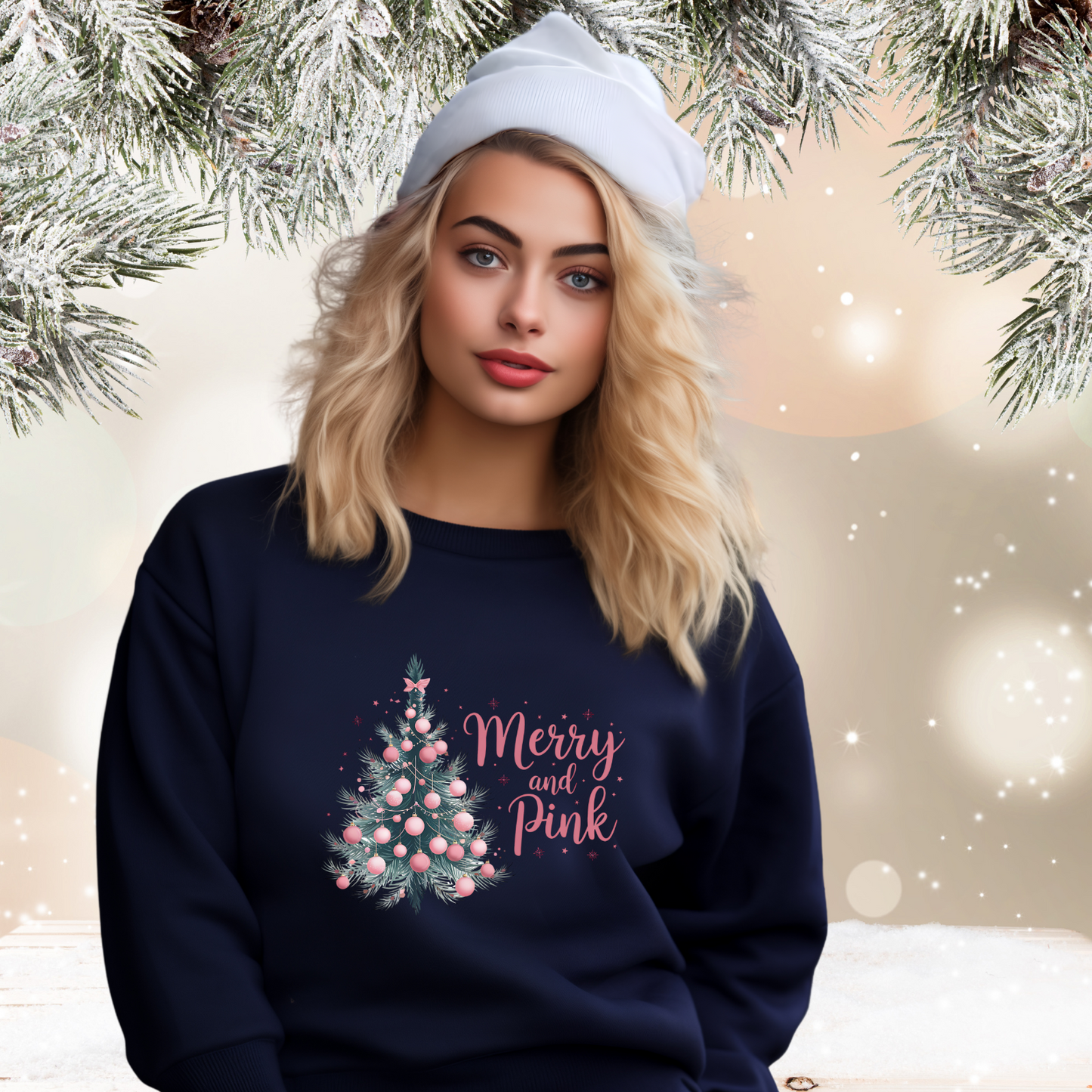 Merry And Pink Crewneck Sweatshirt