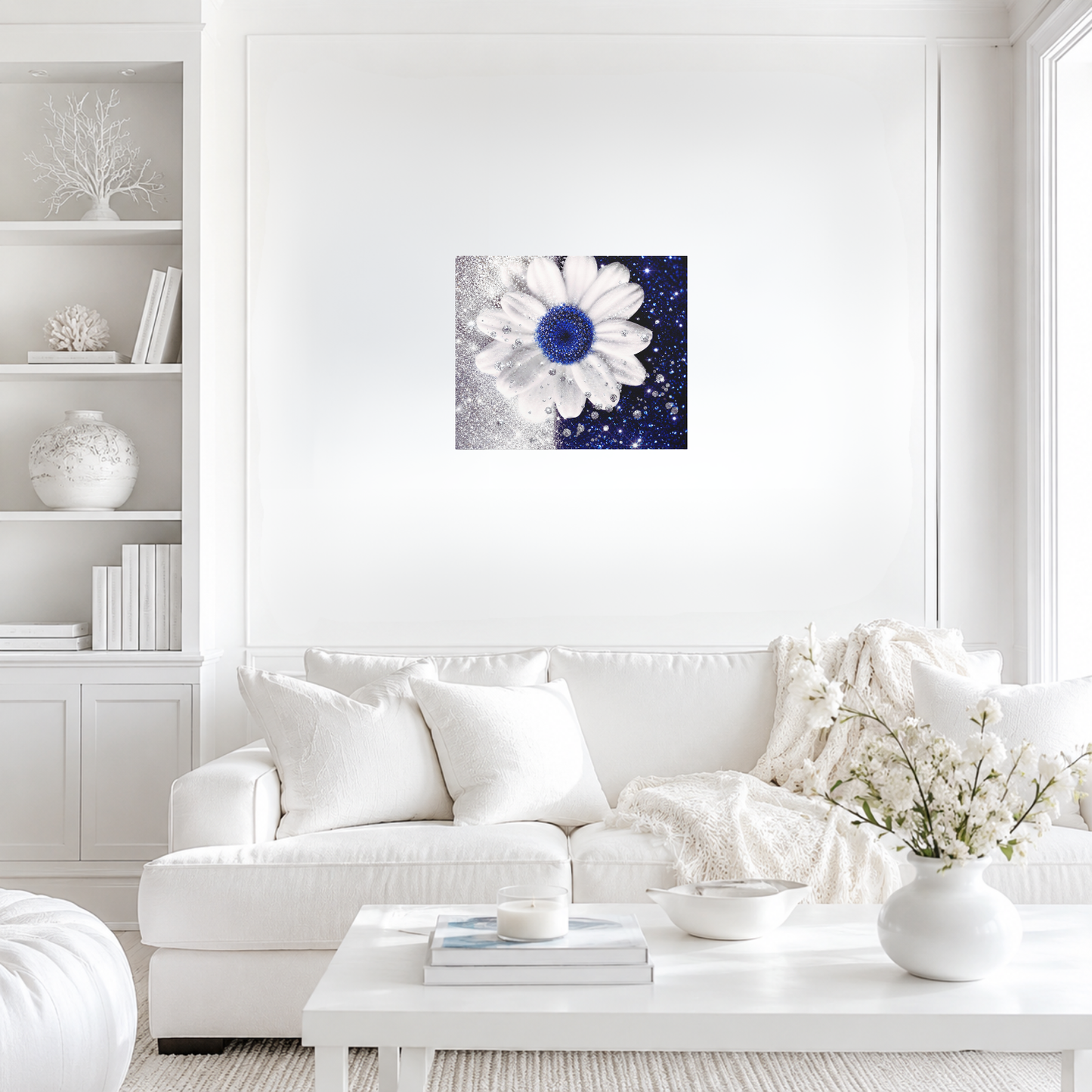Glittering Sapphire Canvas Wall Art