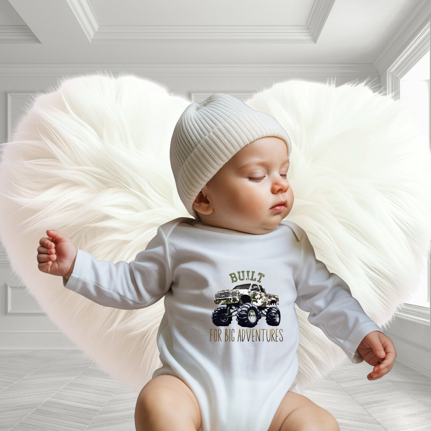 Built For Big Adventures Infant Long Sleeve Onesie