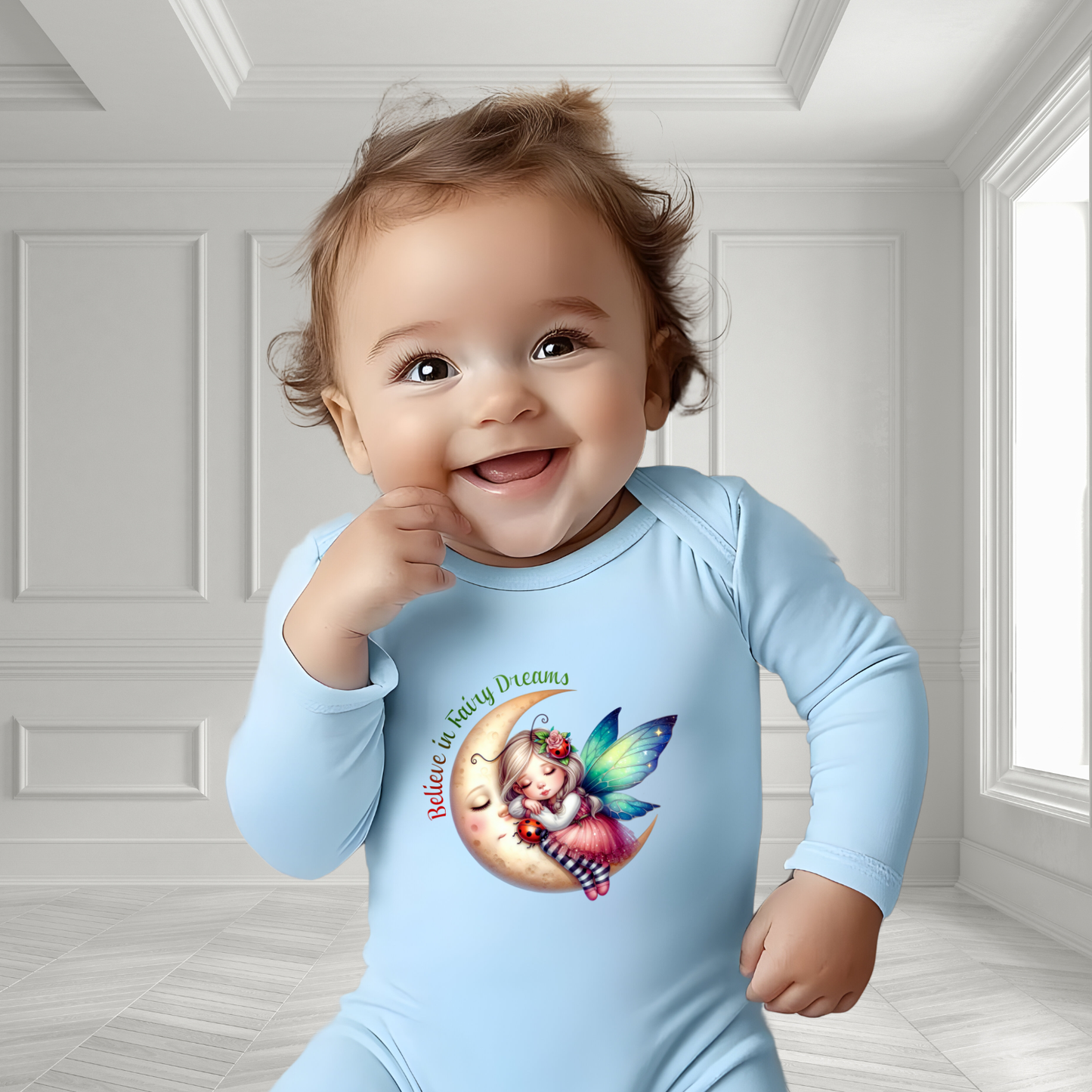 Believe In Fairy Dreams Infant Long Sleeve Onesie
