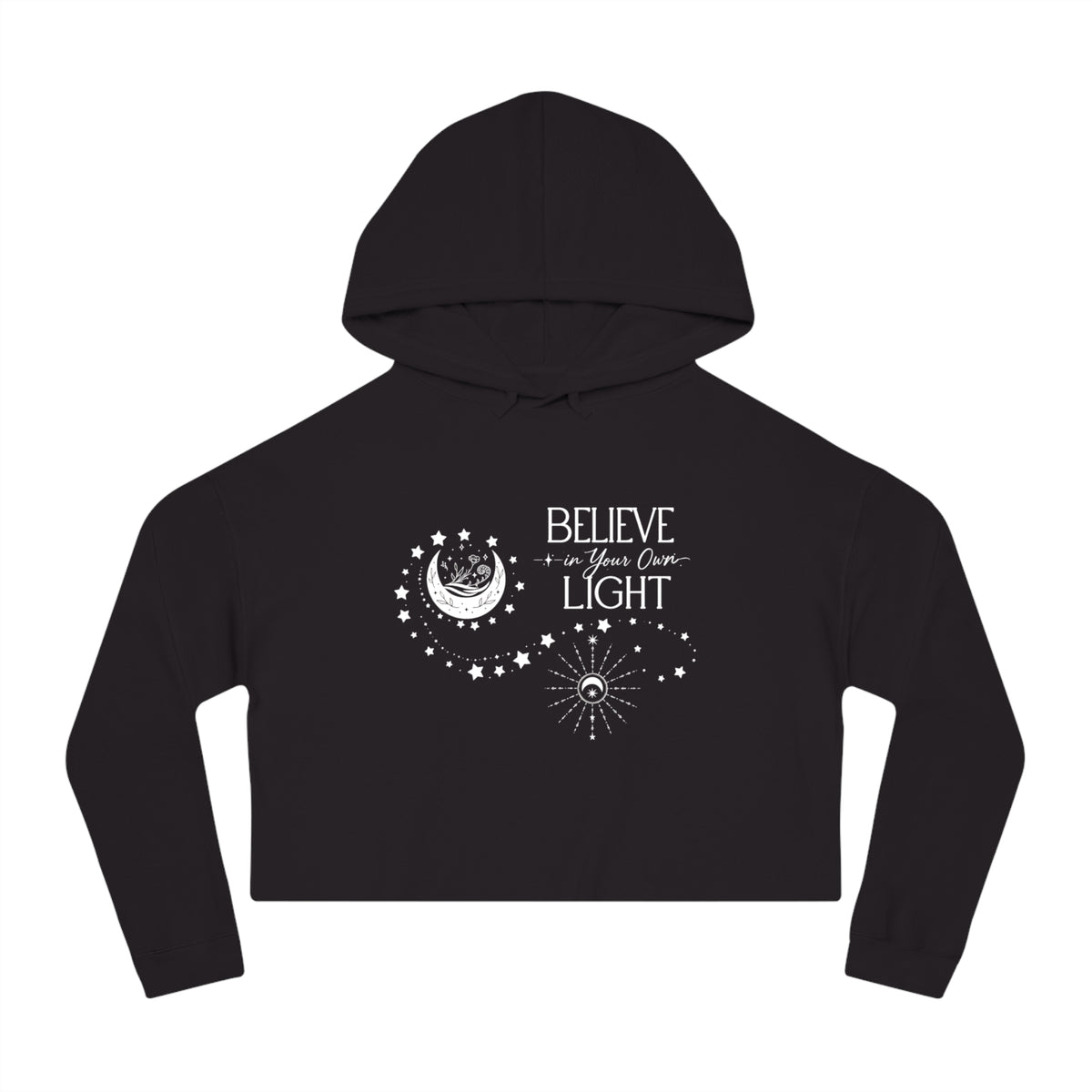 Believe In Your Own Light Crop Hoodie