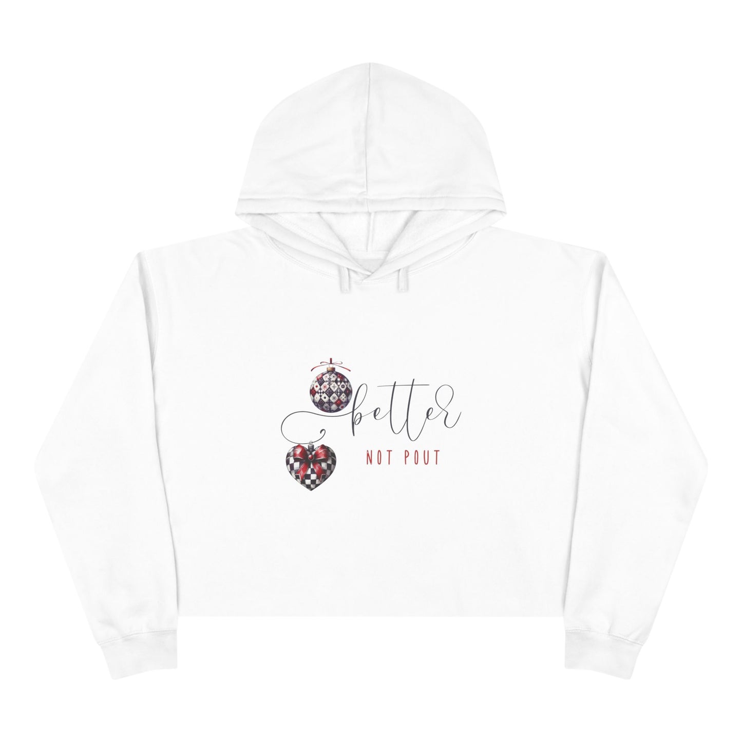 Better Not Pout Crop Hoodie
