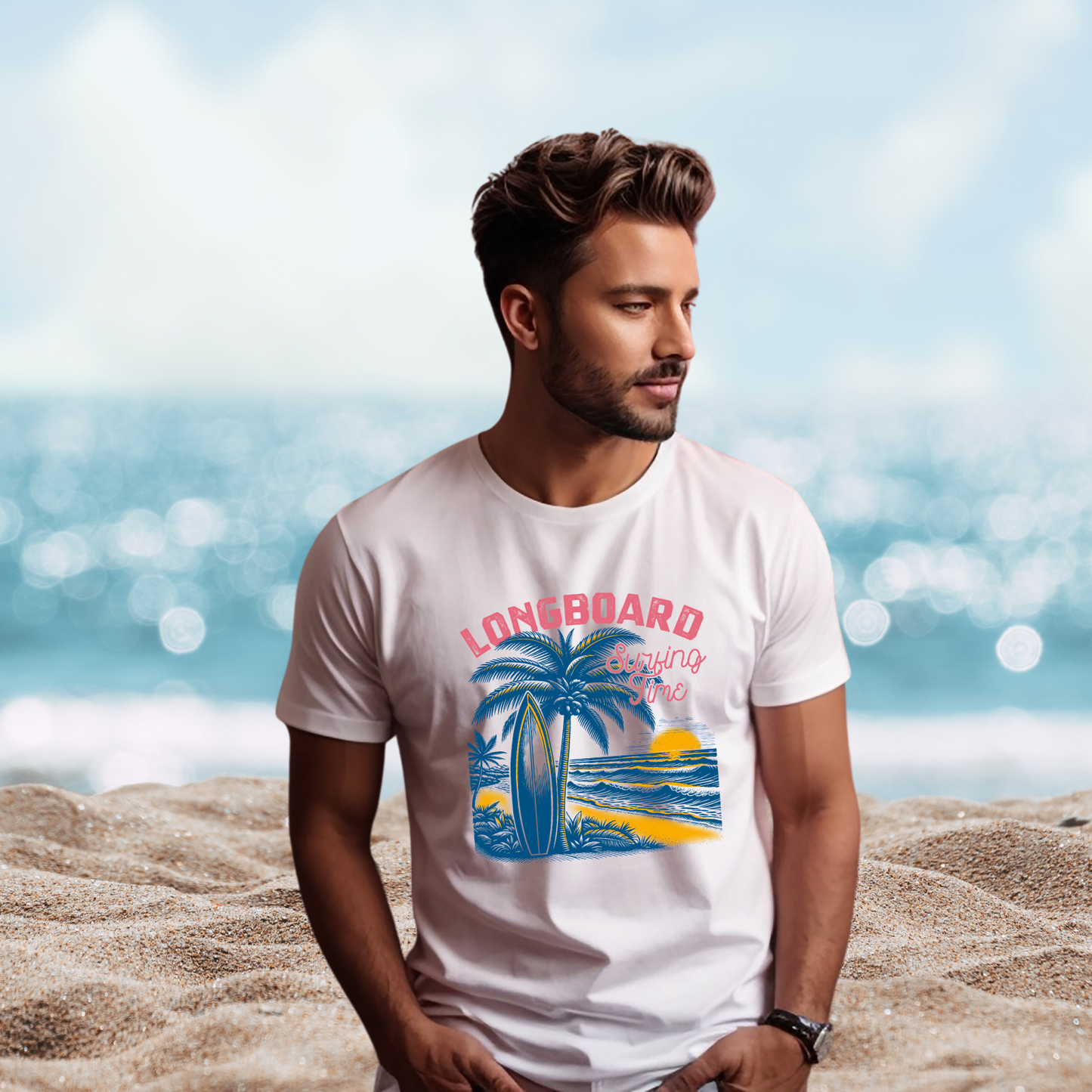 Longboard Surfing T-Shirt